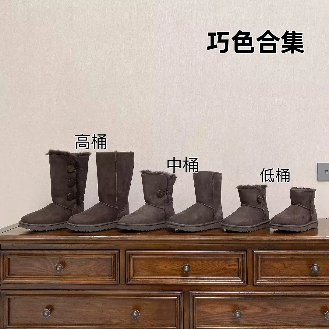 Popular Winter Platform Snow Boots Brands Design Genuine Leather Fur Shoes Women warm Snow Boots