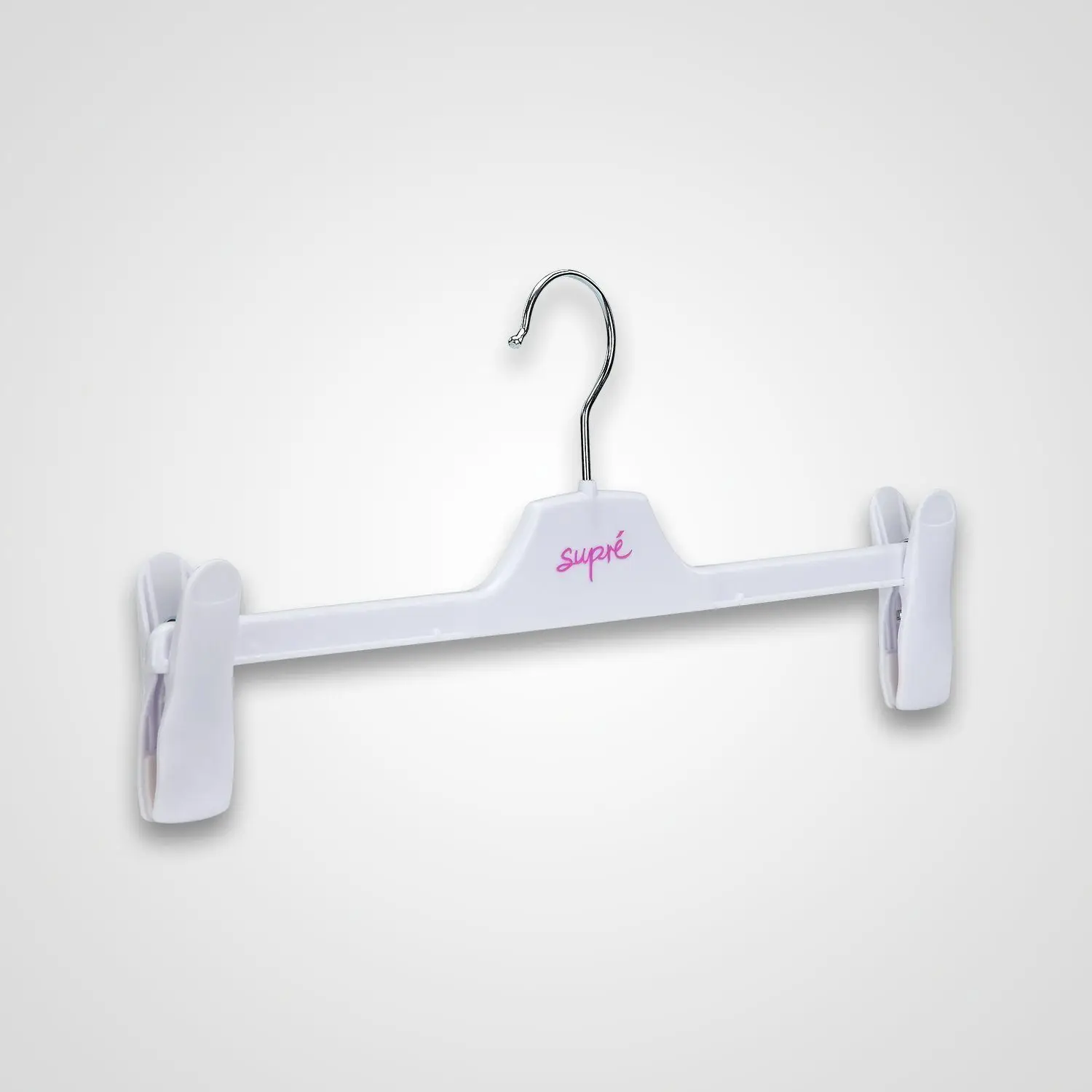 Direct Manufacturer Plastic Clothes Mens Pant Metal Hook Hanger With Clips Hy-3112