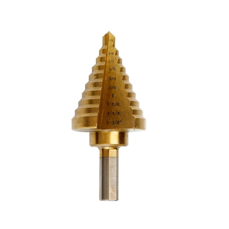 TAICHIV New Arrival High Quality 5pcs/Set HSS COBALT MULTIPLE HOLE 50 Sizes STEP DRILL BIT SET w Aluminum Case