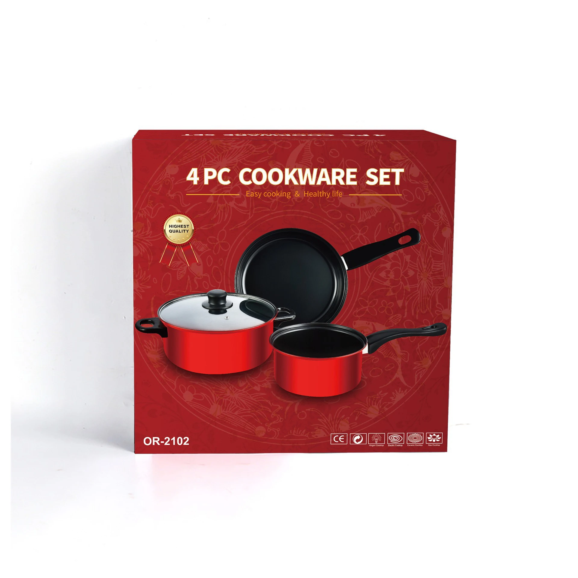 Wholesale Small Kitchen Cooking Utensils Set Non-Stick Aluminum Frying Pan Soup Milk Pot Iron Household Kitchen Pots and Pan