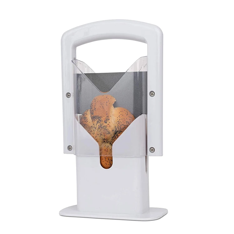 Kitchen Craft Bagel Cutter Slicer Guillotine Action Blade Holder Knife Biter Bagel Guillotine Slicer