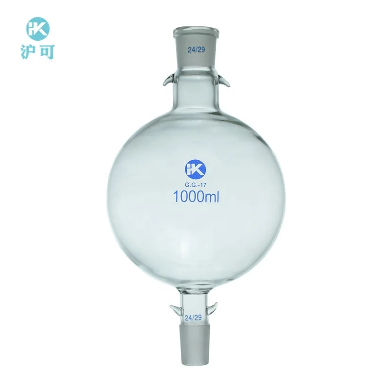 Huke 3.3 Borosilicate glass various capacity lab Storage Reservoir sphere for Chromatography Column