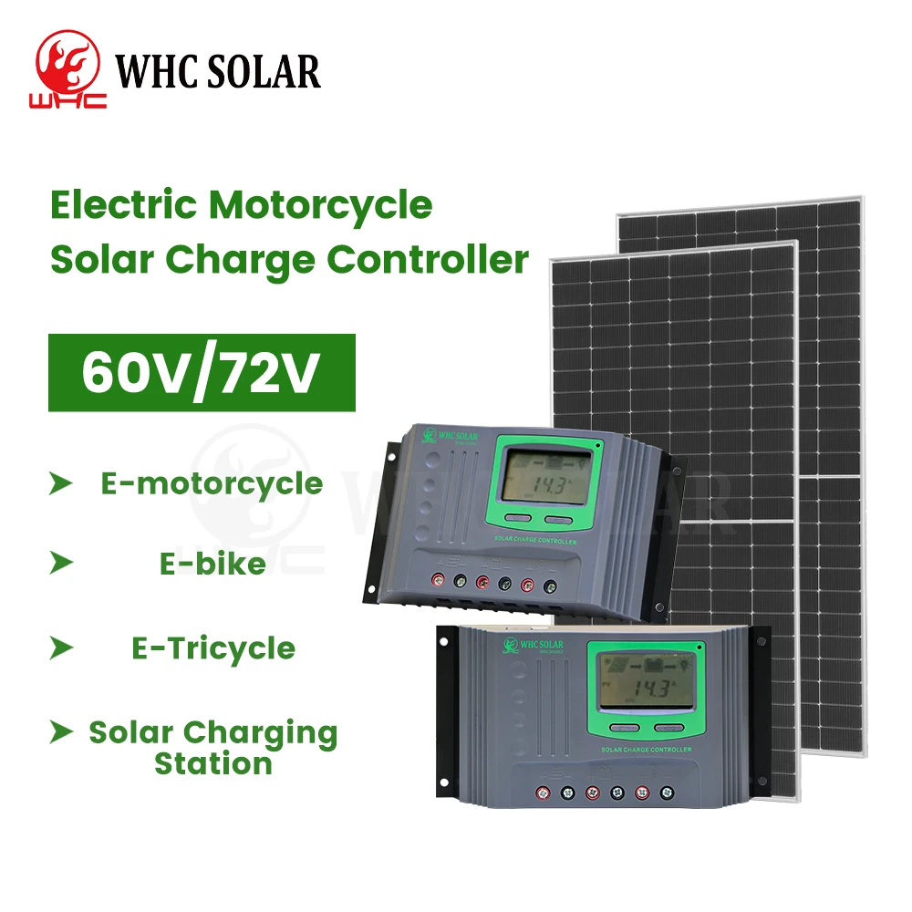 WHC 72V PWM Solar Charger Controller 20A Regulator Solar Battery Charger Controller For Electric Motorcycle Charging