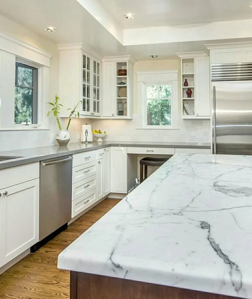 
kitchen cabinets modern carrara marble kitchen island 