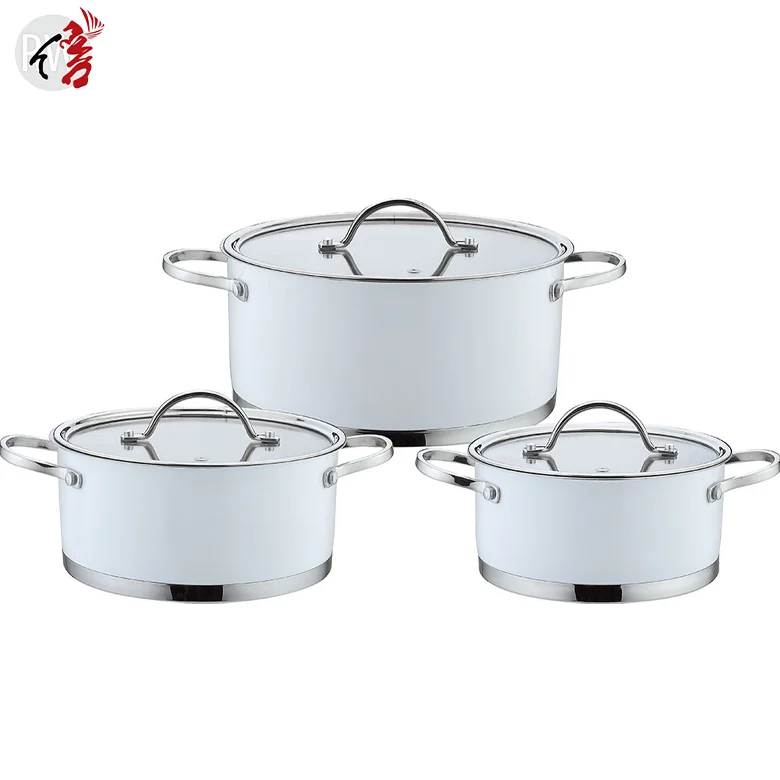 Realwin  cooking pots wholesale Customized kitchenware nonstick stainless steel cookware sets