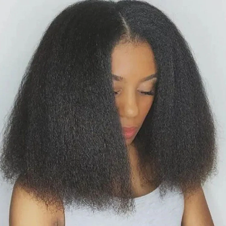  Wholesales Natural Black Kinky Straight U Part 13X6 13X4 Swiss Hd Lace Human Hair Frontal