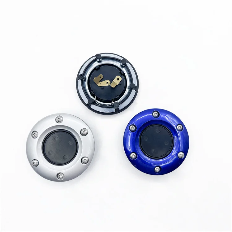 red blue silver aluminum alloy Horn Button For Steering Wheel