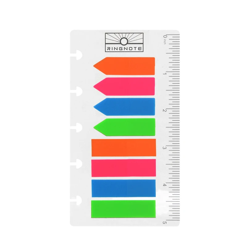 Customized disc bound sticky notes-5 color notebook sticky  notes