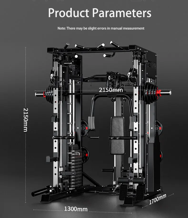 Smith Machine Equipment Functional With Trainer Cable Machine Power Cage