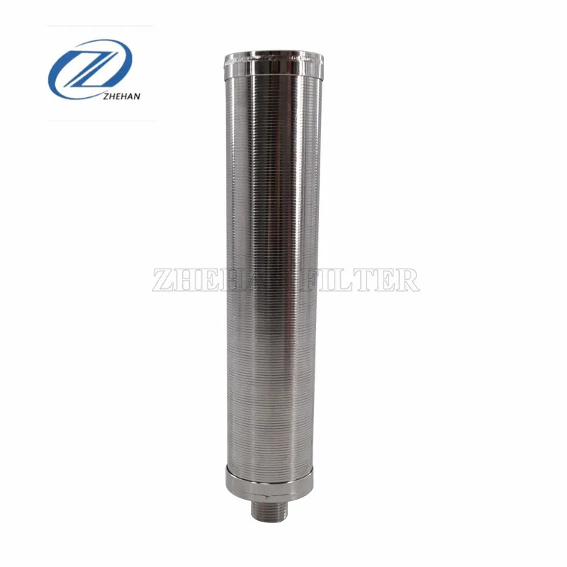 316L stainless steel wedge wire filter pure round johnson screen water filter nozzle used on water distributor