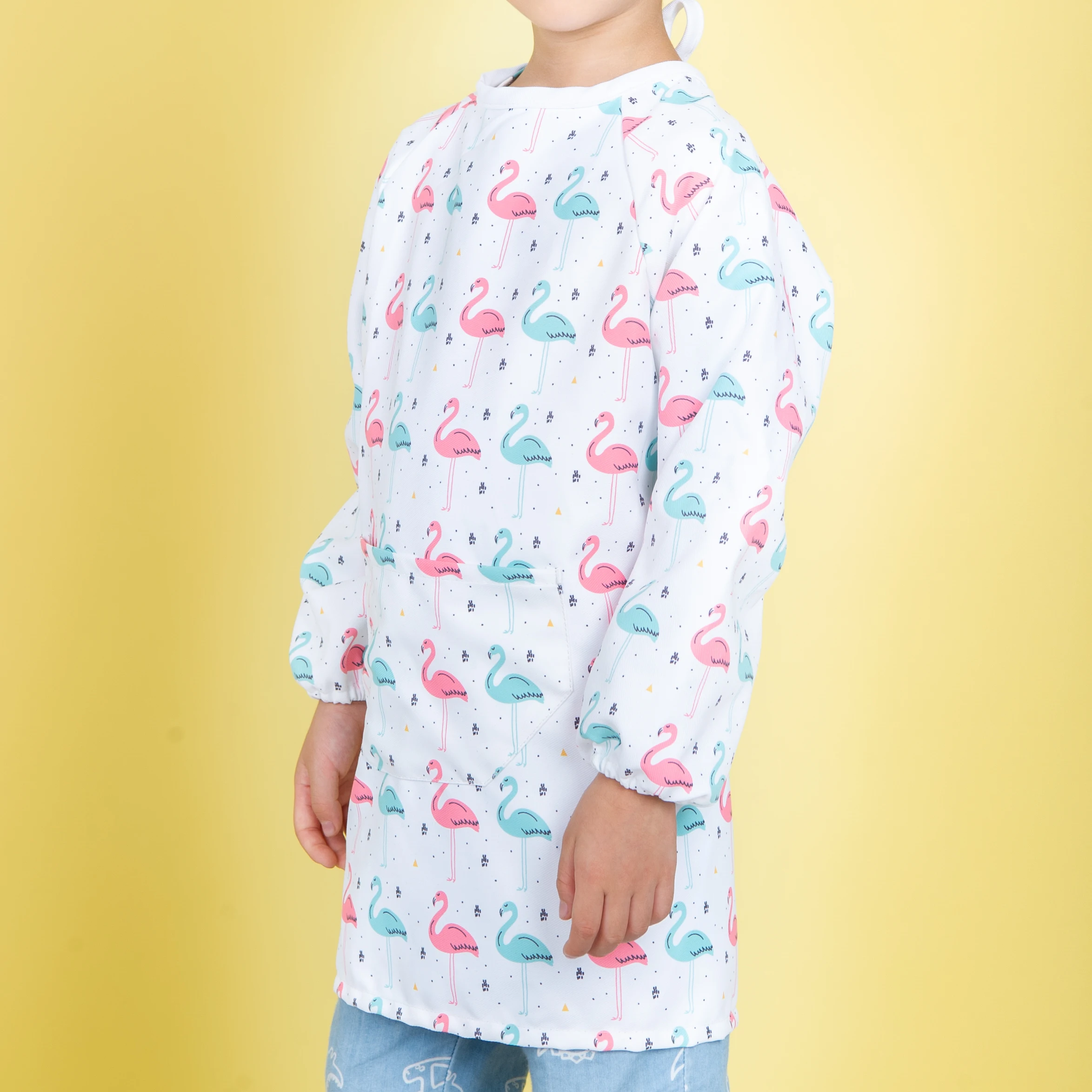 KEFEI Custom OEM Children Apron 100% Polyester Skin-friendly Material 100% Waterproof Polyester Painting Apron For kids