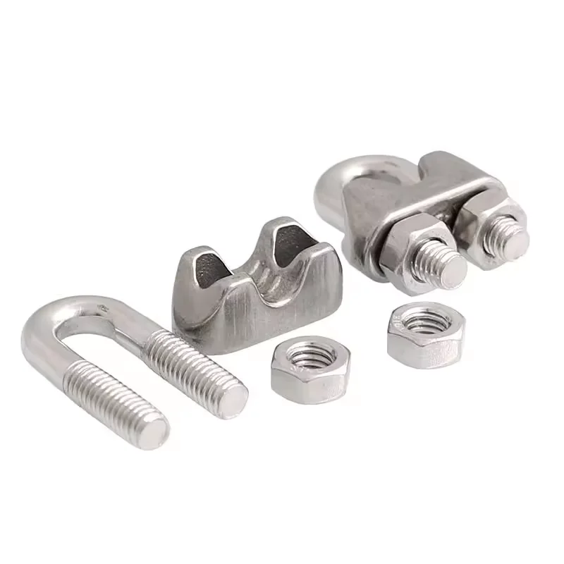 Good Quality 304 316 Stainless Steel M2 - M32 DIN 741 Wire Rope Grips Clips