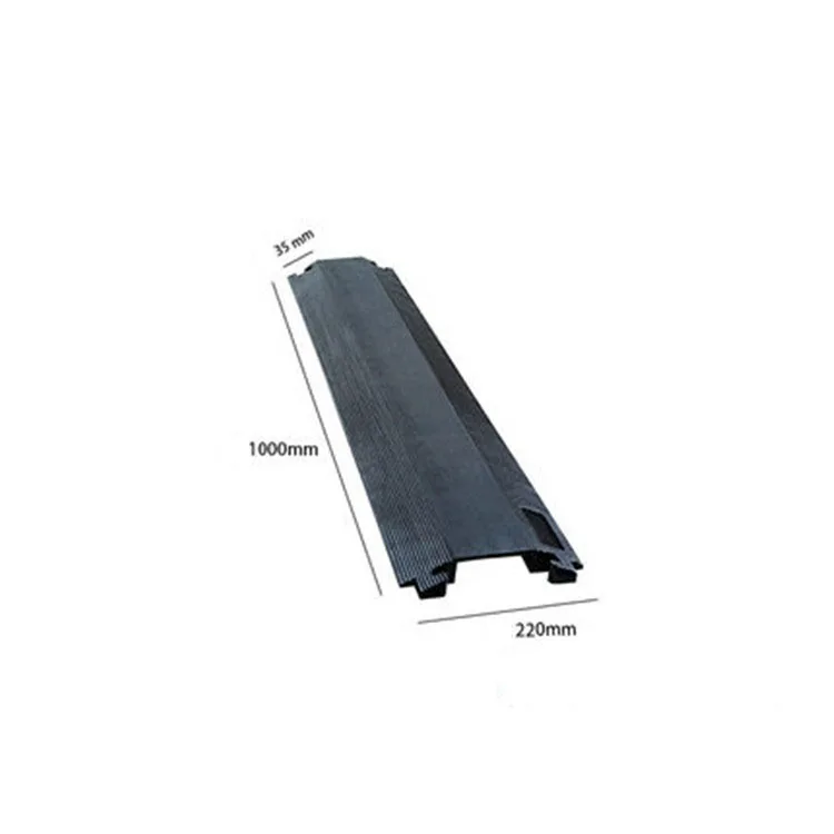 Rubber channel cable protector hump