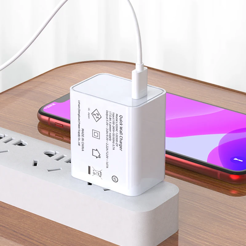 20w usb c power adapter type c fast charging portable quick charge usb wall pd chargers with Japan plug PSE for mobile phone