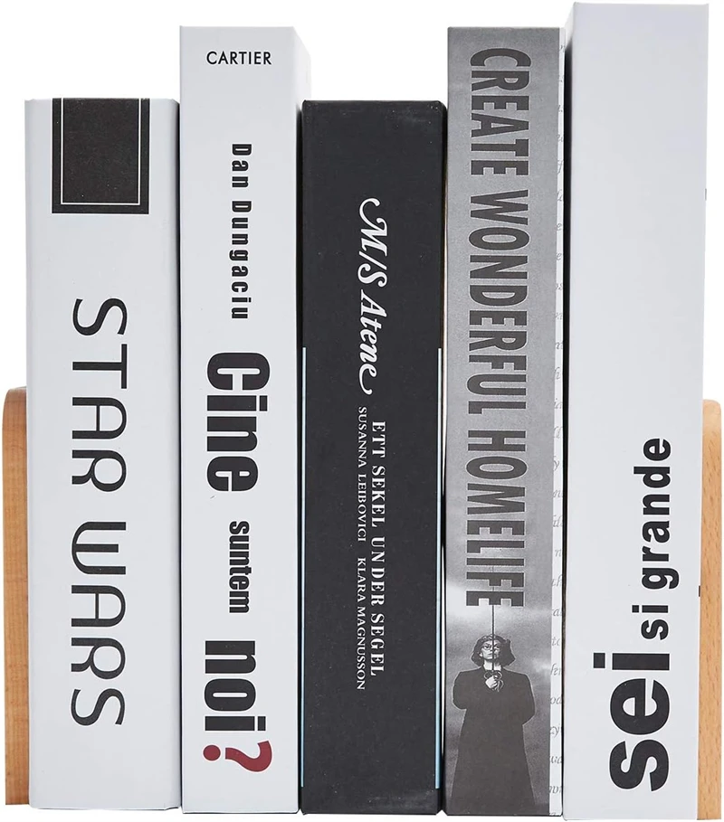 High Quality Material Books CDs Stand Nature Coating Book Stand Simple Design Heavy Duty Non-Skid Bookend for Shelves