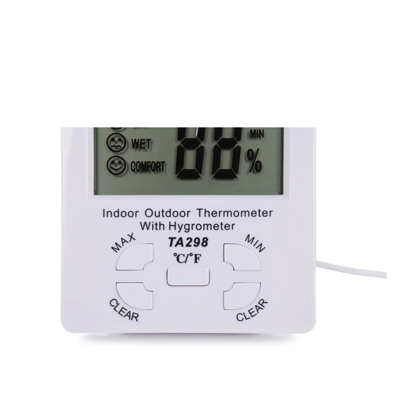 New Arrivals Indoor Outdoor Portable Digital Large LCD Screen ABS Material Air Comfort level Thermometer and Hygrometer