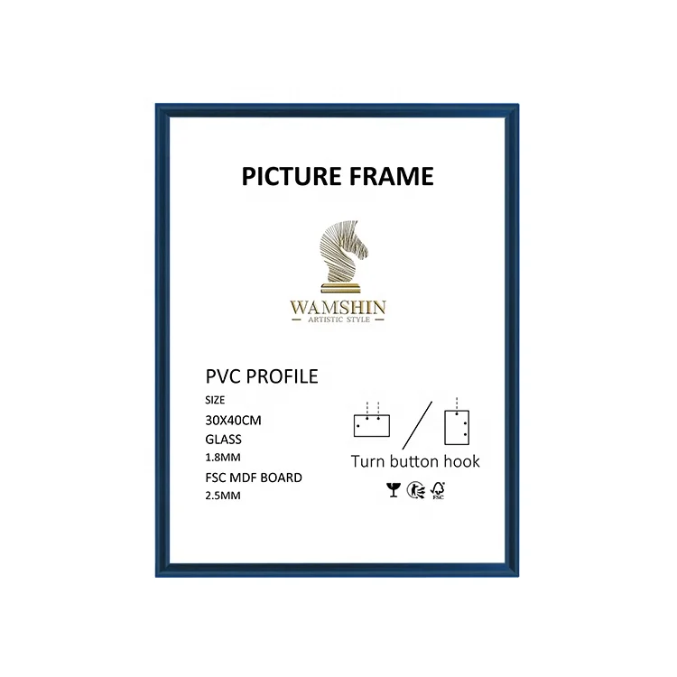 Custom Sized A1 A2 A3 A4 A5 Plastic Black Framed Sublimation Art Picture Photo Wall Poster Frames For Display Hanging