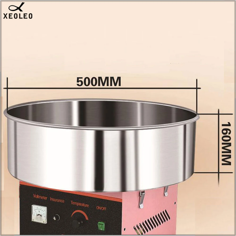 XEOLEO Commercial Automatic Flower Cotton Candy Machine 1000W Electric Sugar Floss Small Cotton Candy Making Machine for Sale