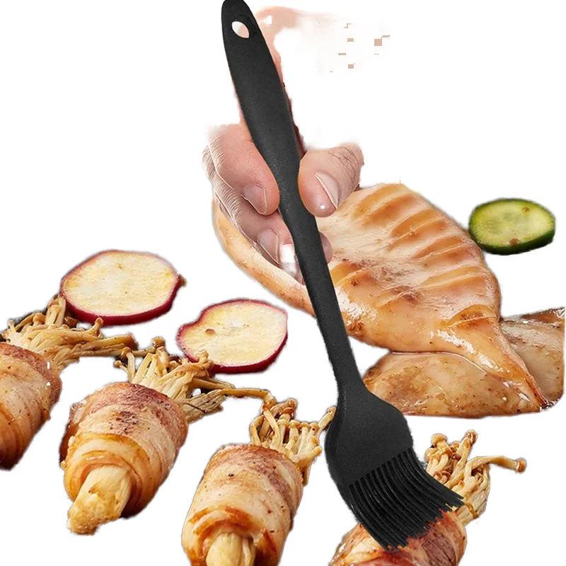 Heat Resistant Basting Silicone Oil Brush Silicone Brush With Handle For Grilling Baking Marinating Kitchen Cooking