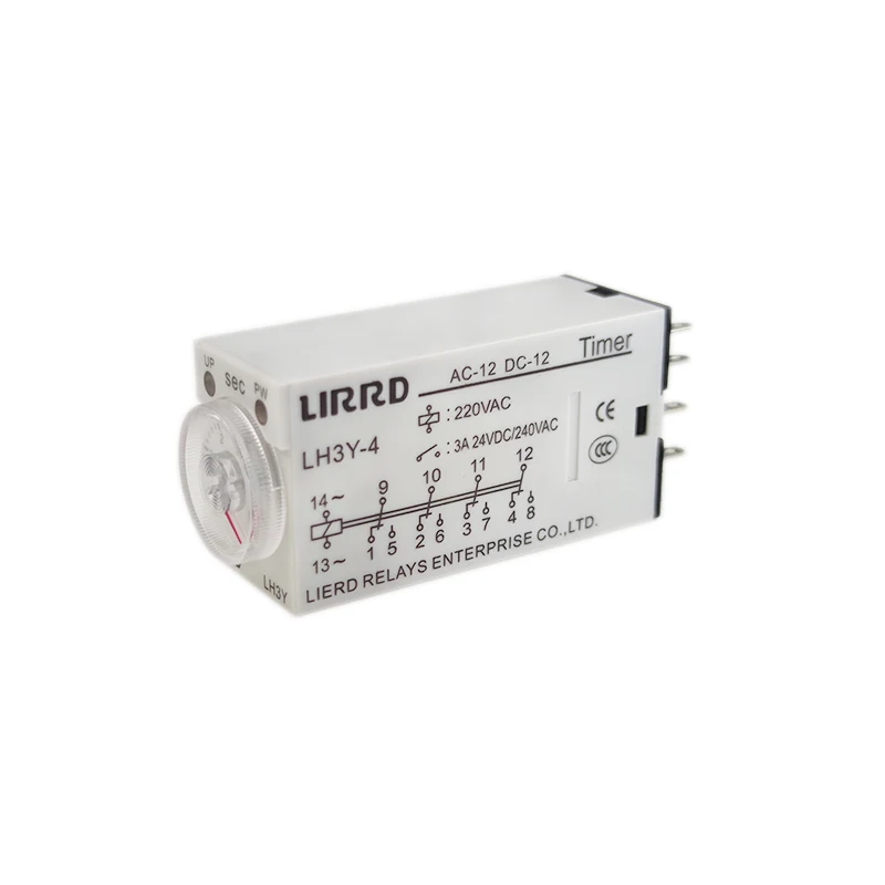H3Y-4 Timer Relay On Delay 5 Seconds Time Range 220V AC 14 Pins