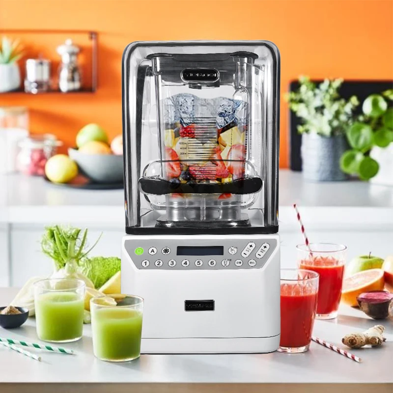Automatic 220v/110 High Power Smoothie Juice Silent Mixer Professional Desktop Milk Tea Shop Fruit Heavy Duty Blender Mixer