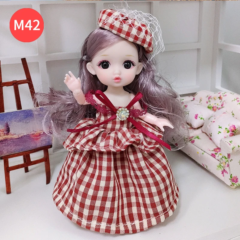 2023 Hot Sell Promotion Price Exquisite Doll Clothes 16 cm Mini Doll Baby Kids Toy