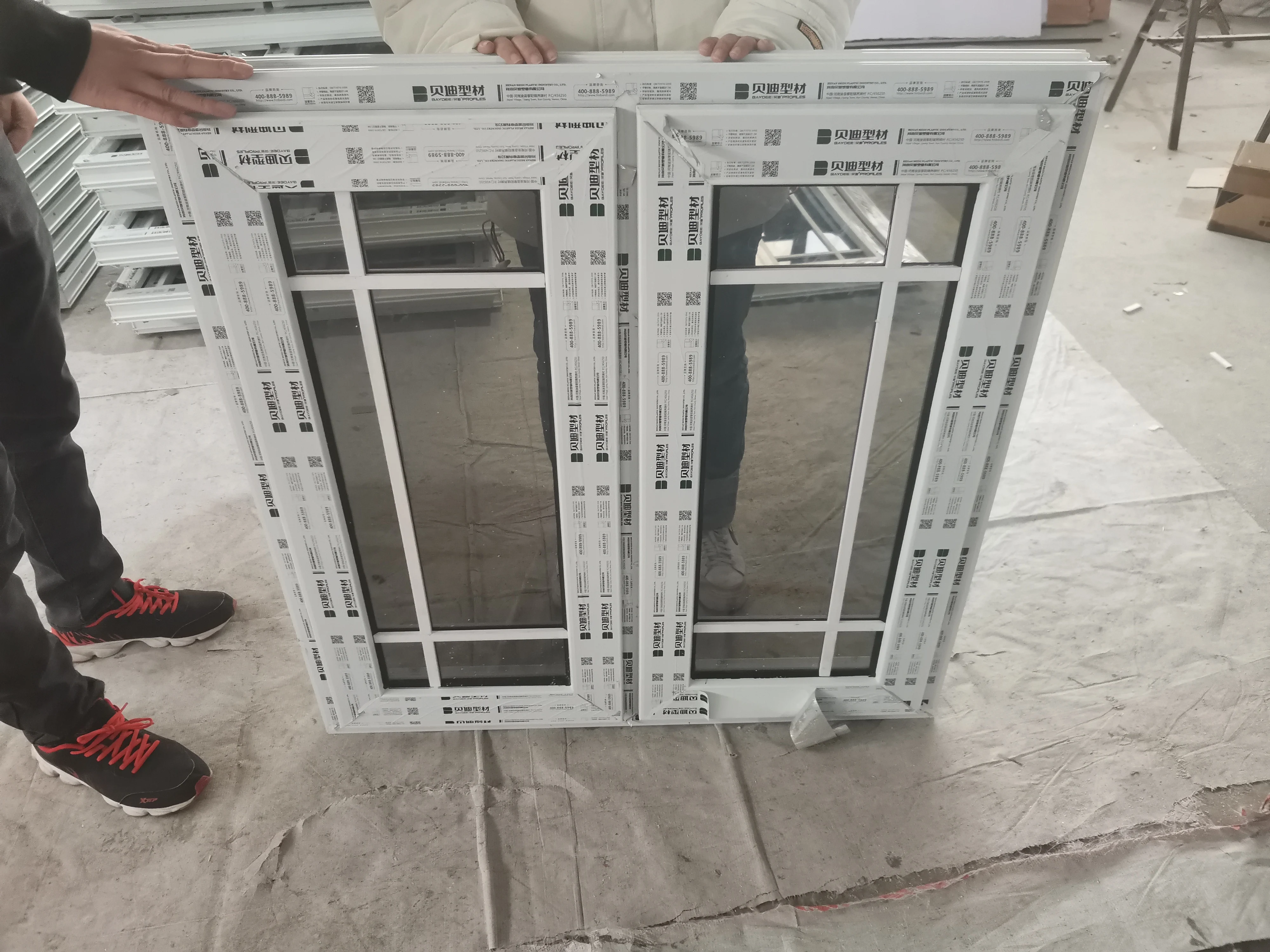 Home Grilll Design Hurricane Impact Laminated Glazed PVC Profile Casement Doors And Windows