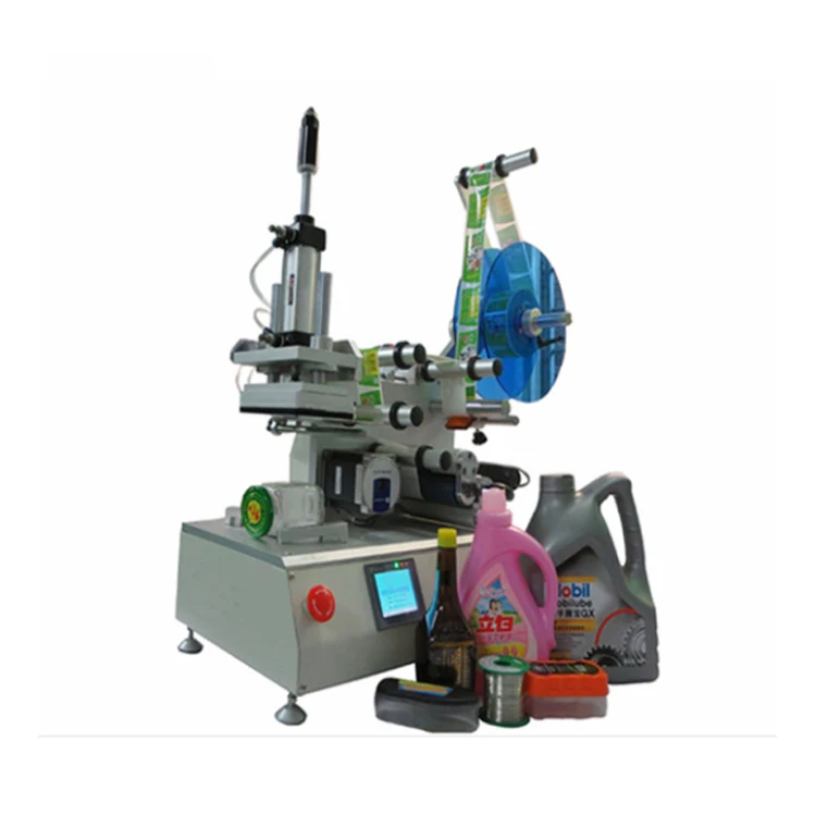  Semi Automatic Multifunctional Labeling Machine For Flat/ Round Bottles Label Sticker for Plastic Tin Cans Jars