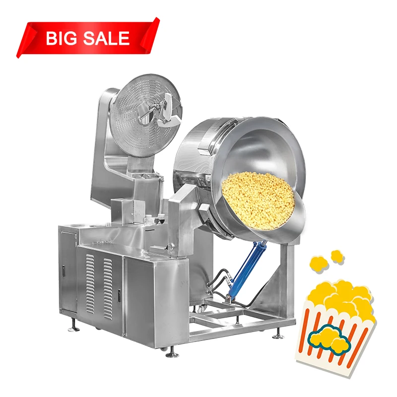 Factory Supply Popcorn Fully Coating Machine Fully Automatic Gas Popcorn Making Machine
