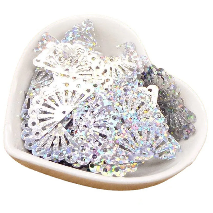 25*29mm diy garment sewing accessories sequin fan costume handmade shiny bead paillette confetti Christmas crown glitter sequins