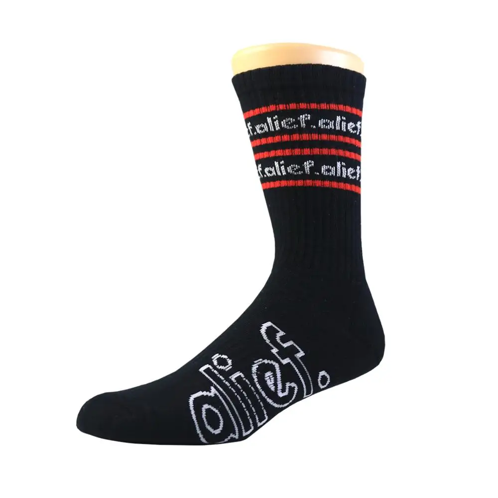 China factory custom wholesale combed cotton running sock  sports breathable crew men socks