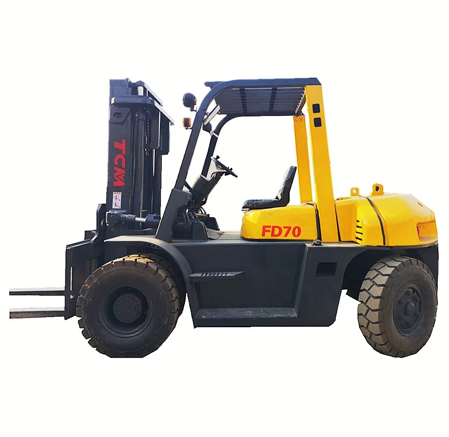 second hand Japanese  loader Diesel Forklifts TCM FD70  Truck 7TON Forklift