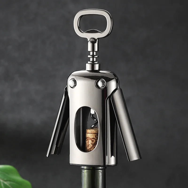 Customized Premium Heavy Zinc Alloy Multifunctional Red Wine Wing Cork Bottle Opener Corkscrew for Wine