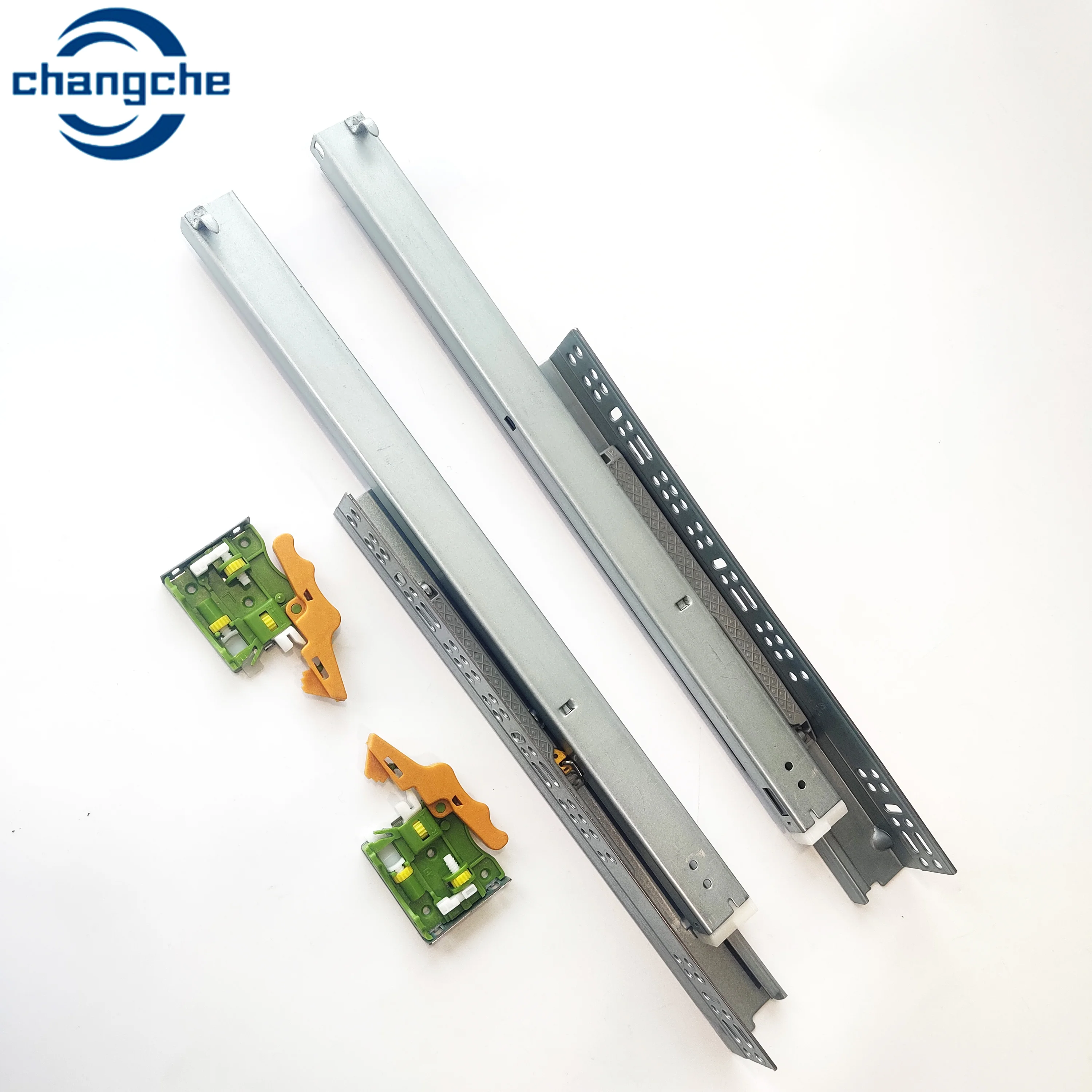 Two-Section Bottom Installation Hidden Soft-Close Drawer Slides