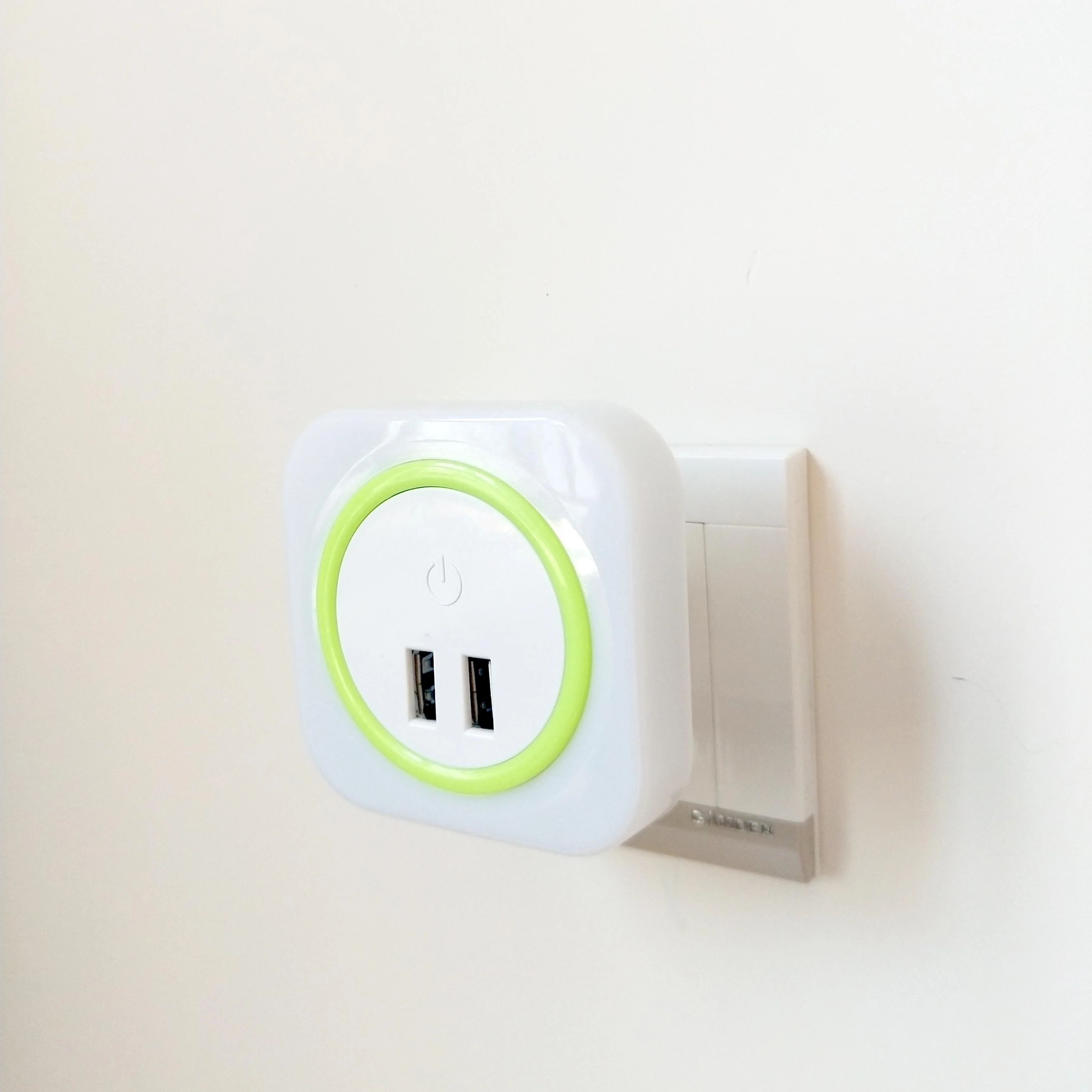 Ночник с датчиком освещения с двойным USB-зарядным устройством, настенный светильник для детей, ночник