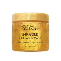 Private Label 24k Gold Collagen Facial Mask Anti-wrinkle Skin Care Whitening Eye Patch Moisturizing Gold Face Mask