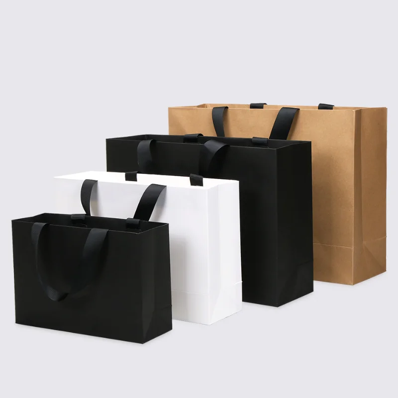 2021 New Simply Custom Made Printed Logo Paper Gift Packaging Advertising Bags