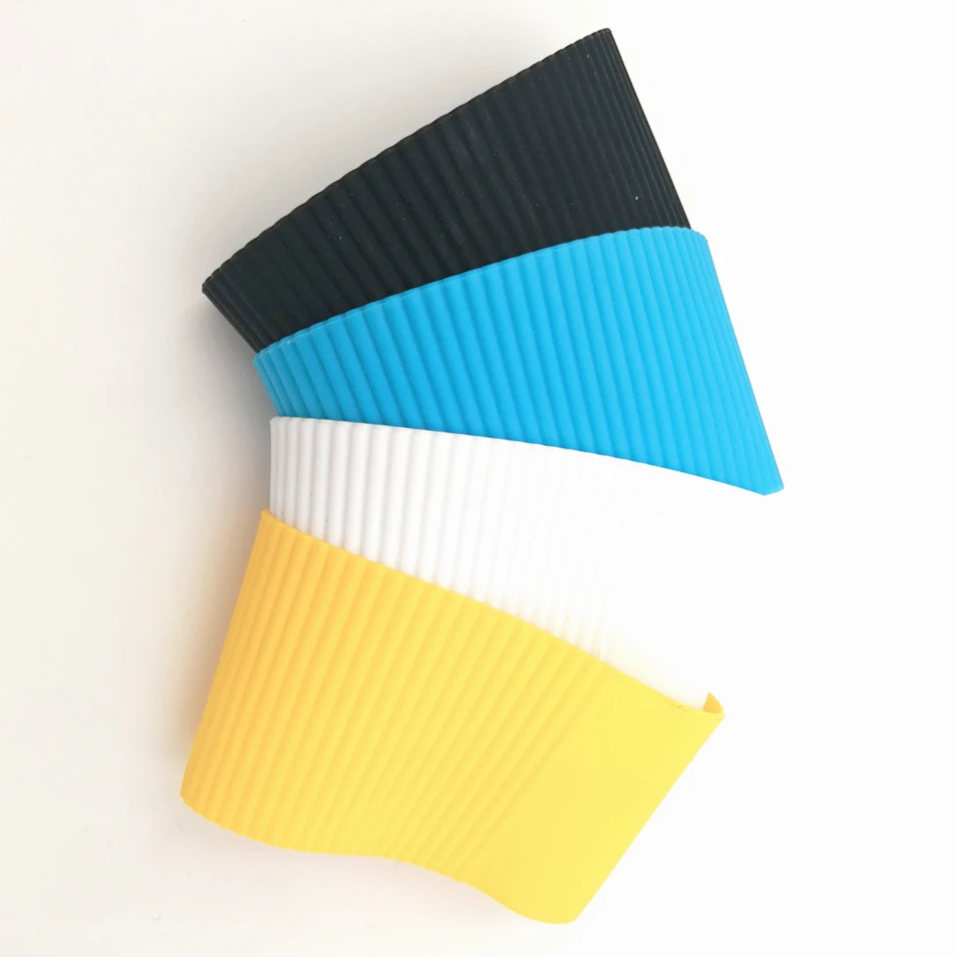 Custom Outdoor Reusable Silicone Rubber Coffee Cup Sleeve for Tea Cup