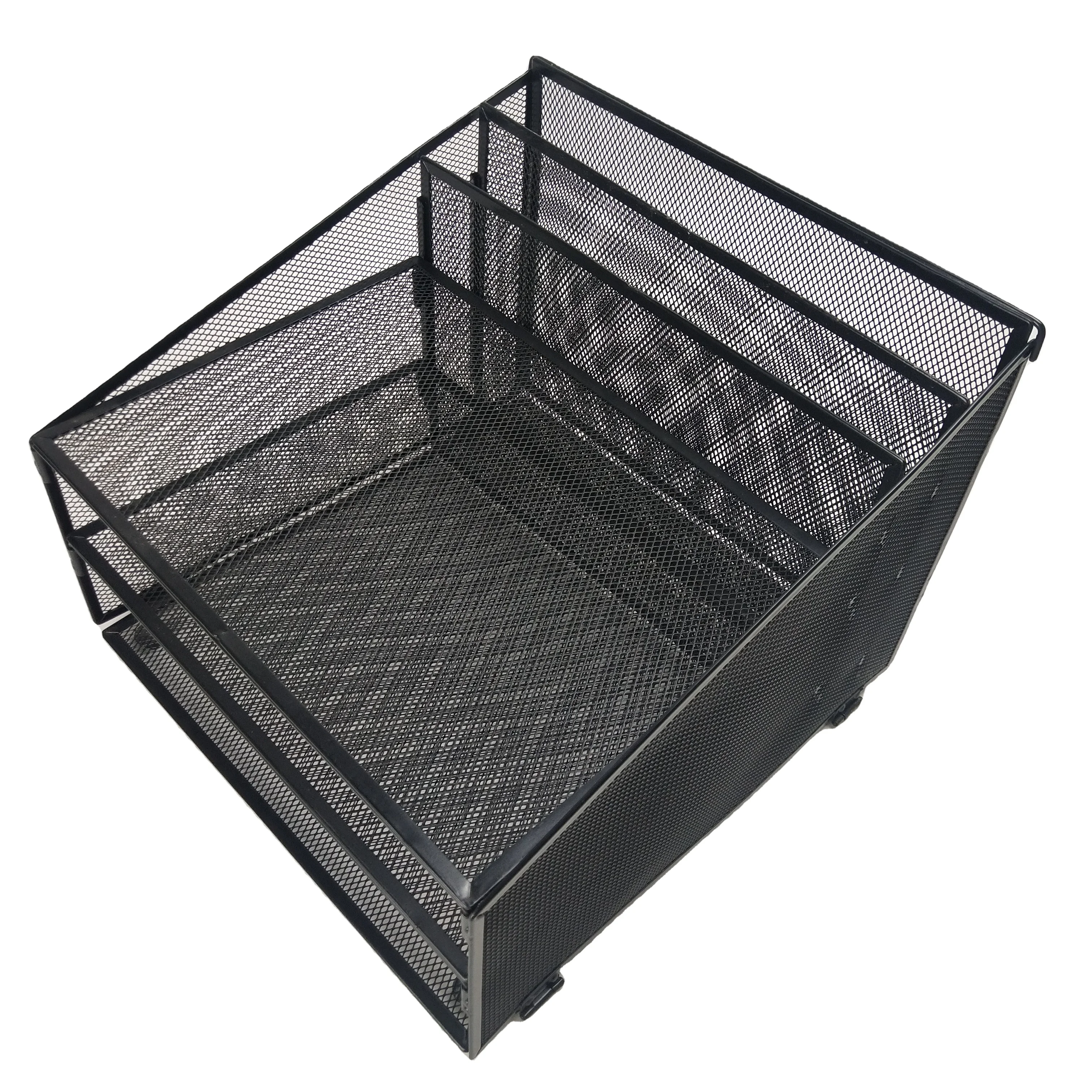 Настольные аксессуары, офисные принадлежности, металлические сетчатые держатели для хранения с 5 отделениями, стойка для файлов, настольный органайзер, держатель для документов