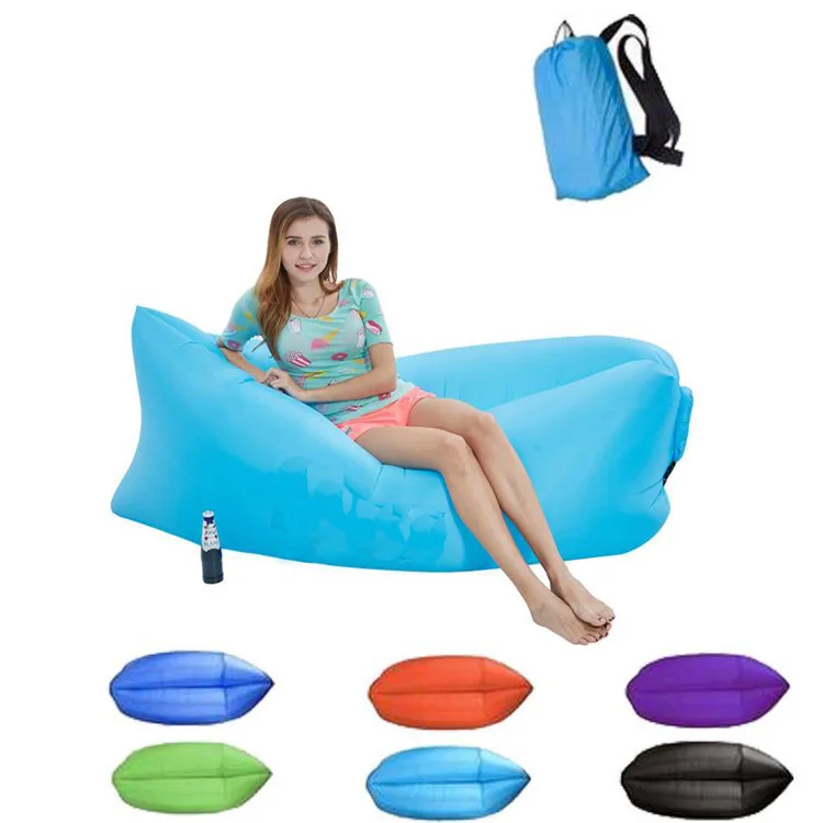 Bilink Outdoor Camping Foldable Air Sofa Lazy Bag Air Bag Inflatable Loungers Couch Sleeping Bed Inflatable beach bed