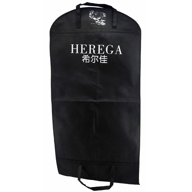 Factory Price Custom Garment Bags Cotton Fashioned Black Color Garment Zipper Bag White Garment Zip Bag