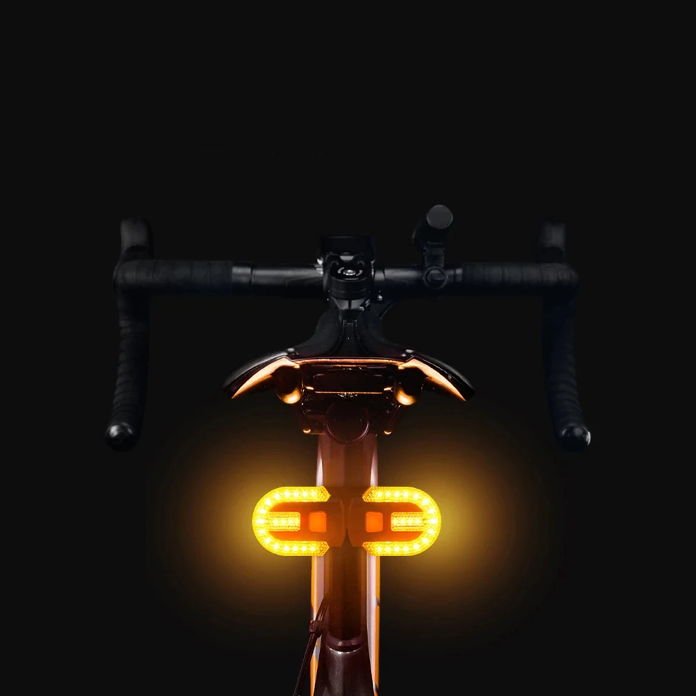LED Bicycle Remote Control Turn Signal Taillight Waterproof Bike Warning Lamp for Outdoor Cycling Accessories
