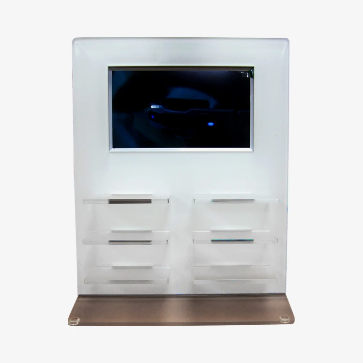 Design acrylic eyewear display with LCD screen led sunglasses display rack for glasses store