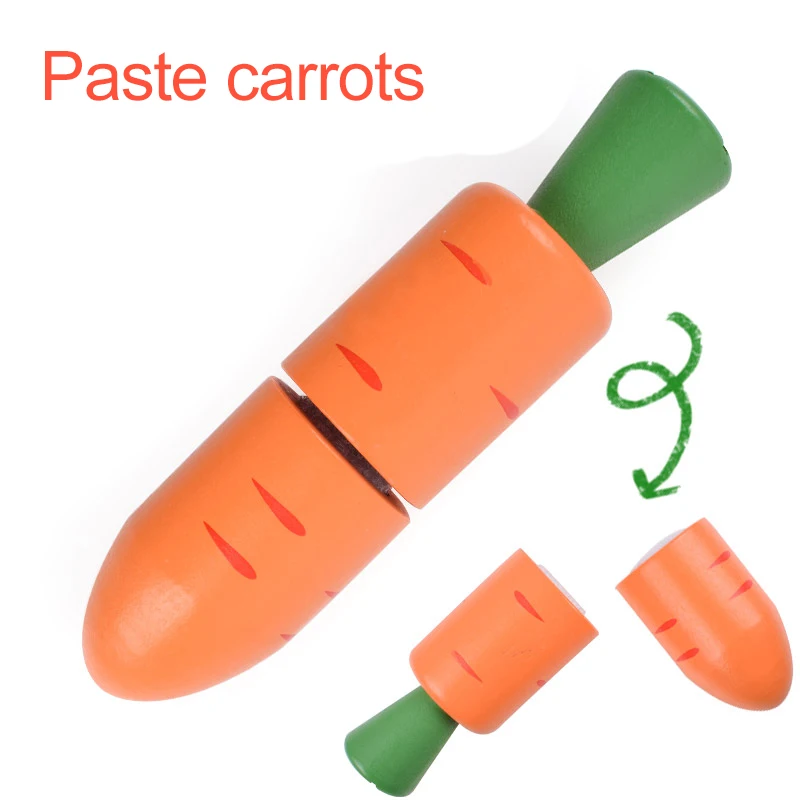 Educational Toys Kitchen Wooden Cutting Toys For fruits and vegetables Kids
