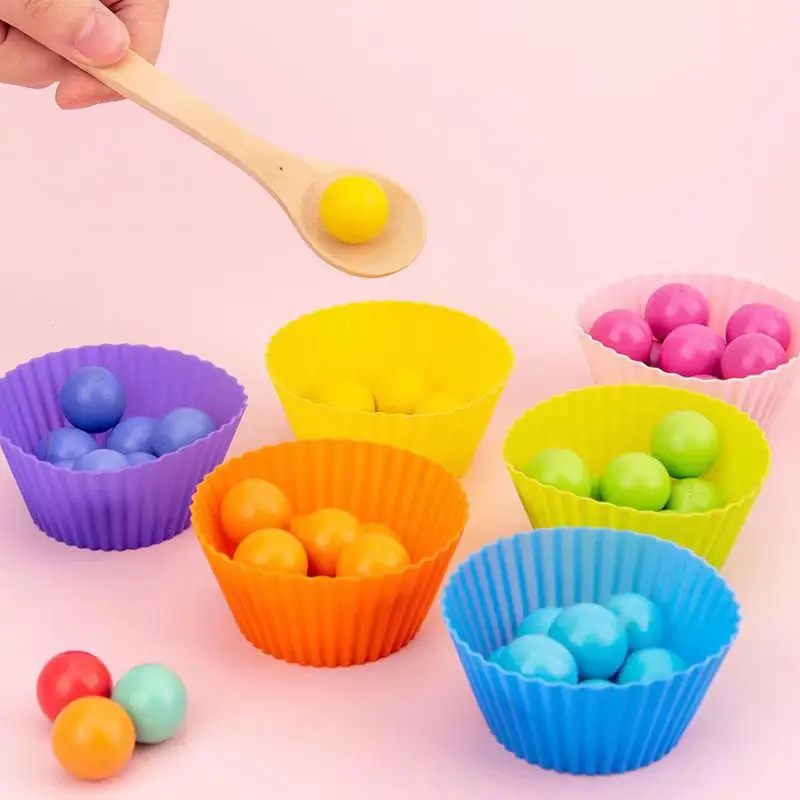 developmental toys diy elimination bead fine educational motor training board game wooden color classification rainbow