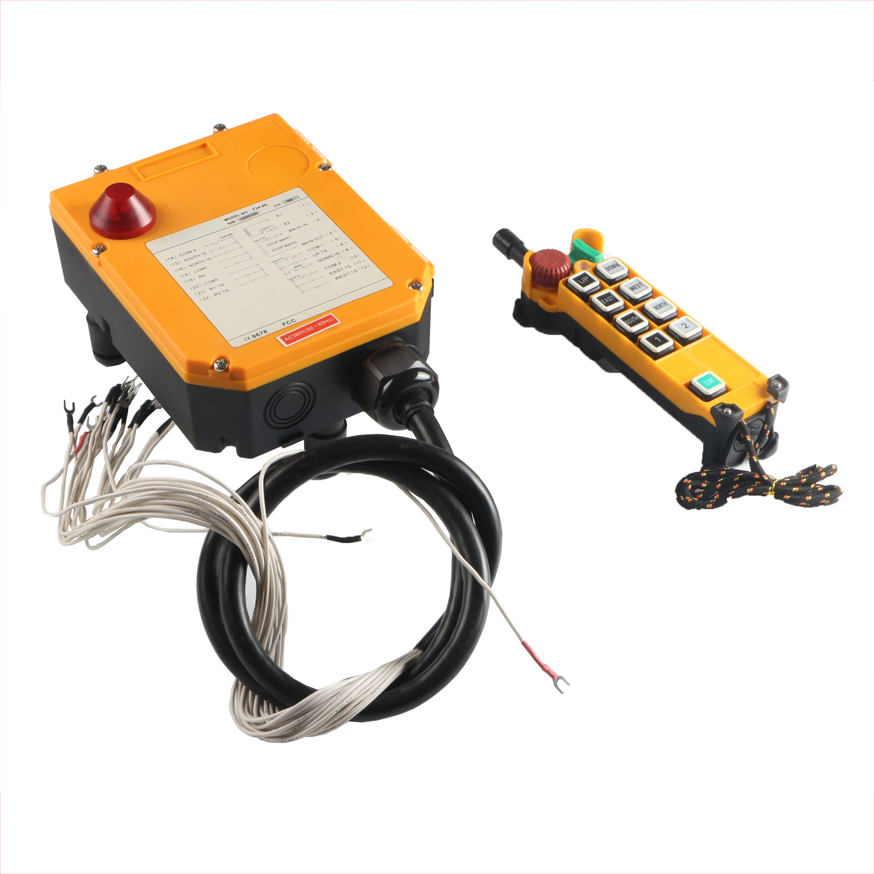 iehc F24-8D general waterproof double speed radio industrial wireless remote control for crane