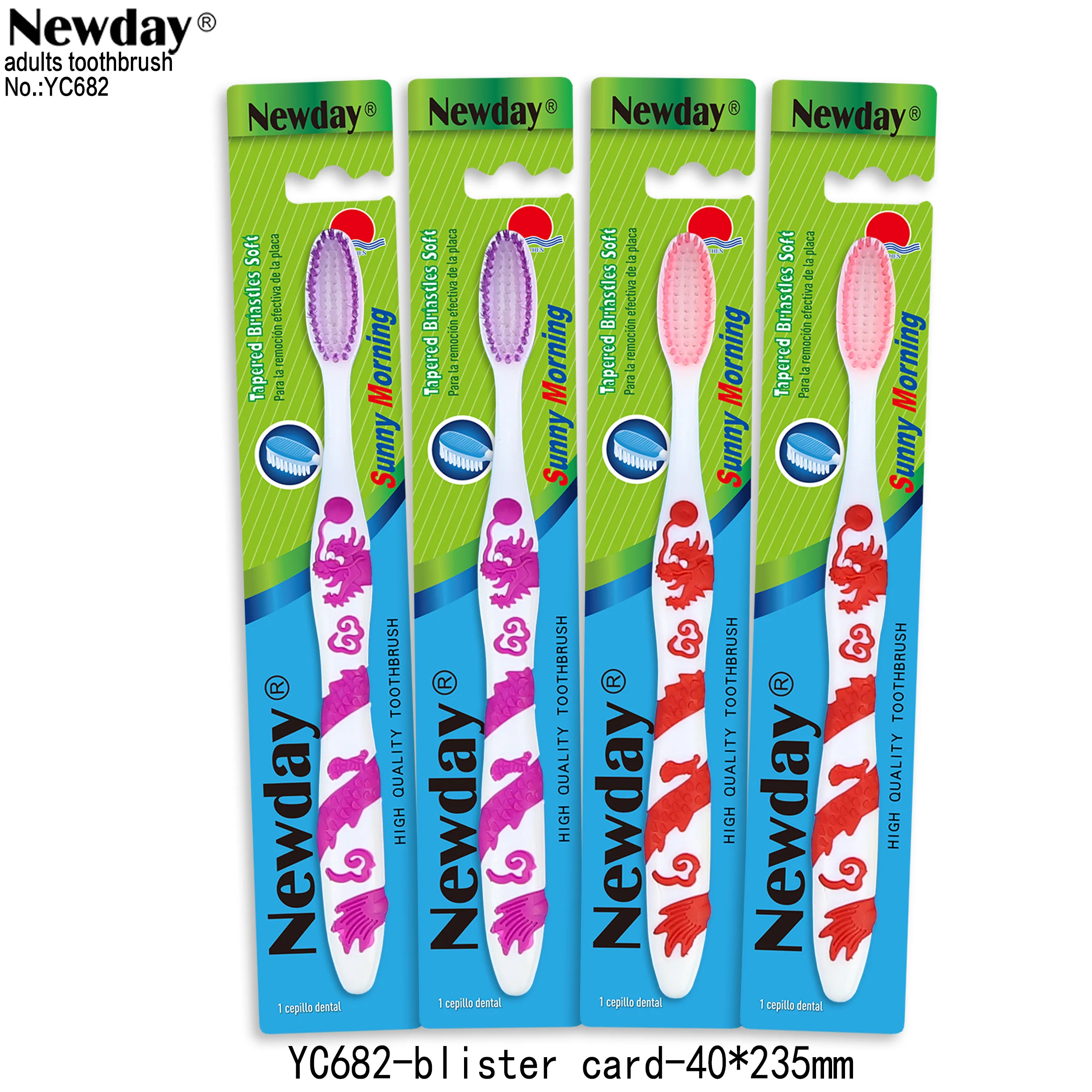 
Soft Bristled Adult Toothbrushes with Tongue Cleaner Oral Care High Densive Bristles Good Cleaning Effect 