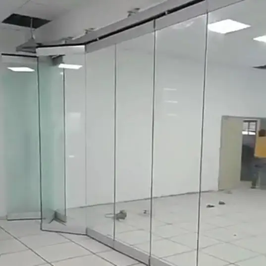 Automatic frameless folding glass doors Electric intelligent glass door electric sliding automatic induction door