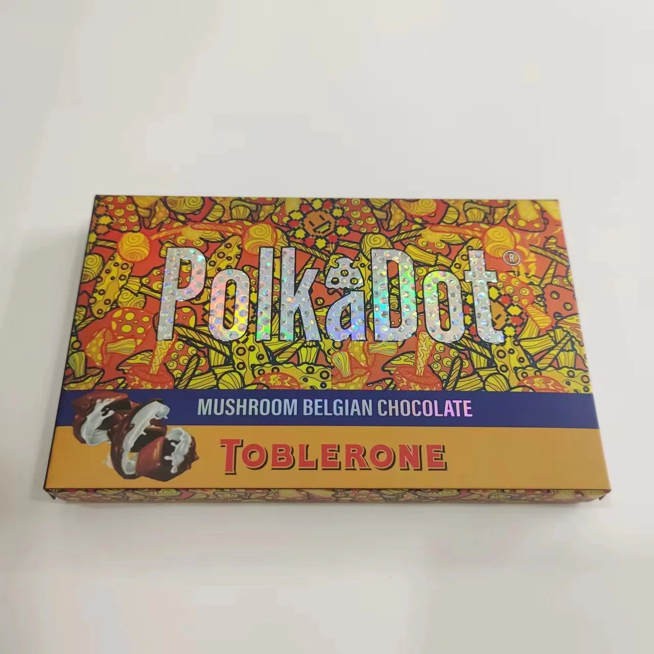 Hot Sale Cinnamon Cookie Cream Milk Mushrooms Chocolate Polkadot Chochlate Bar Box