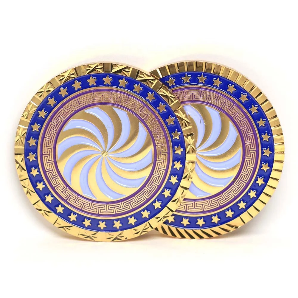 Customized Old Solid Gold Silver Bullion Colored Personal Coin no minimum